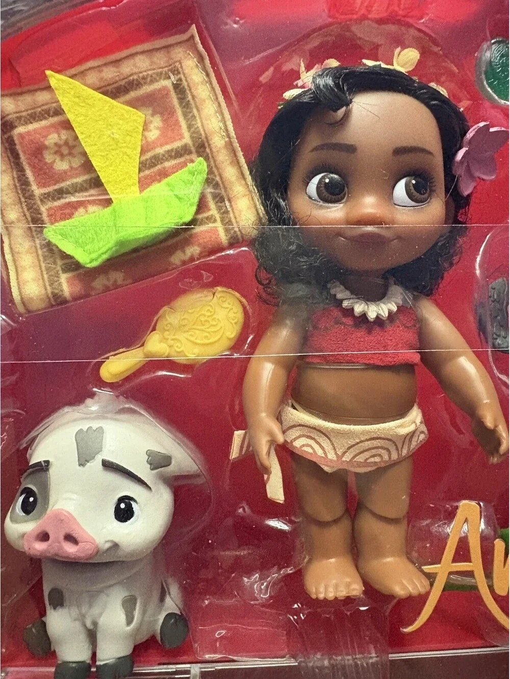 Disney Store Animator Collection Moana Mini Doll Playset Case New